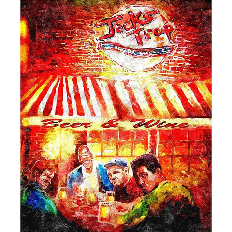 Jocks Trap Black Modern Wood Framed Art Print with Double Matting by Murray Henderson Fine Art