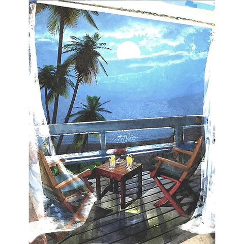 Moon Light Moments Gold Ornate Wood Framed Art Print with Double Matting by Murray Henderson Fine Art