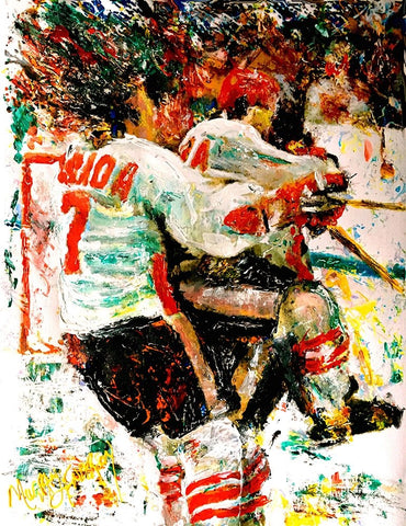 The Goal 72 1 White Modern Wood Framed Art Print with Double Matting by Murray Henderson Fine Art