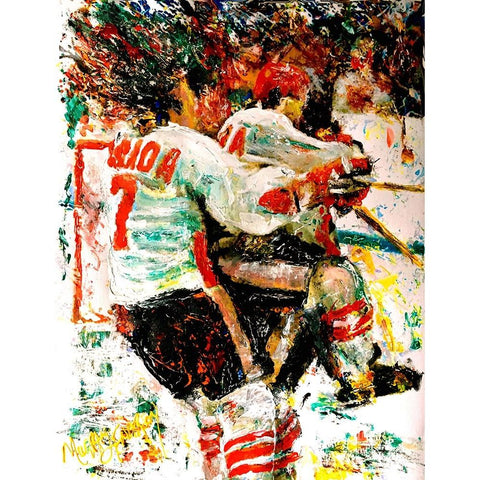 The Goal 72 1 Gold Ornate Wood Framed Art Print with Double Matting by Murray Henderson Fine Art