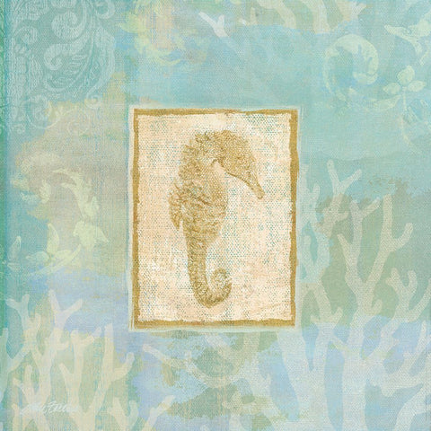 Seahorse I Black Modern Wood Framed Art Print by Zaccheo, John