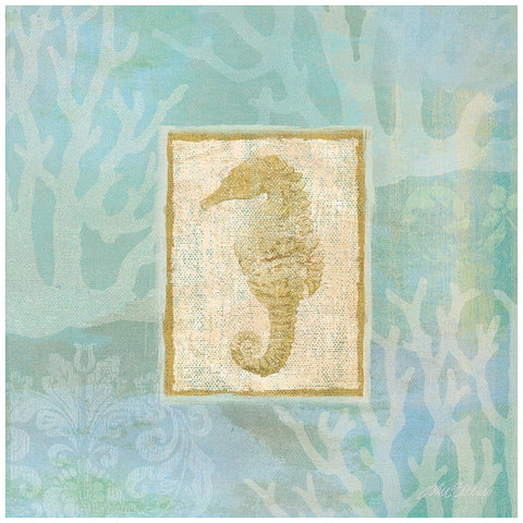 Seahorse II Black Modern Wood Framed Art Print by Zaccheo, John