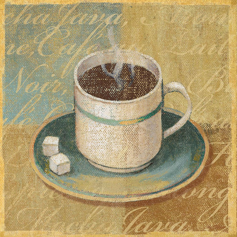 Coffee Blend II White Modern Wood Framed Art Print with Double Matting by Zaccheo, John