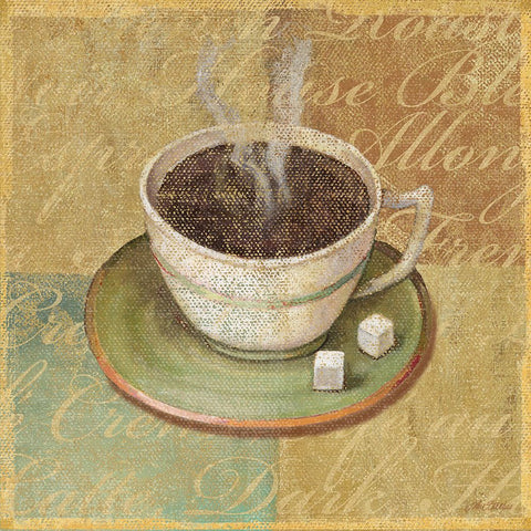 Coffee Blend III Black Modern Wood Framed Art Print by Zaccheo, John