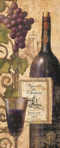 Wine Tasting I Black Ornate Wood Framed Art Print with Double Matting by Zaccheo, John