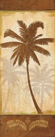 Elegant Palm I Black Modern Wood Framed Art Print by Zaccheo, John