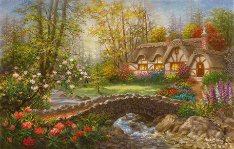 Home Sweet Home White Modern Wood Framed Art Print with Double Matting by Boehme, Nicky