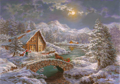 Natures Magical Season White Modern Wood Framed Art Print with Double Matting by Boehme, Nicky