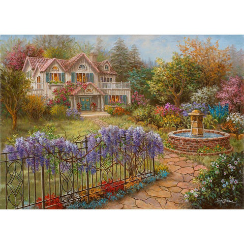 Springtime Hideaway Black Modern Wood Framed Art Print by Boehme, Nicky