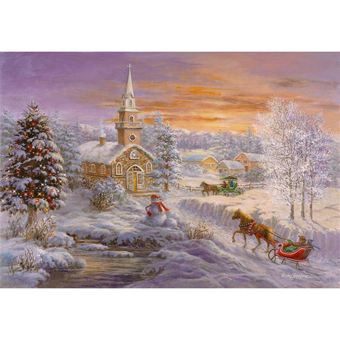 Holiday Worship Black Modern Wood Framed Art Print with Double Matting by Boehme, Nicky