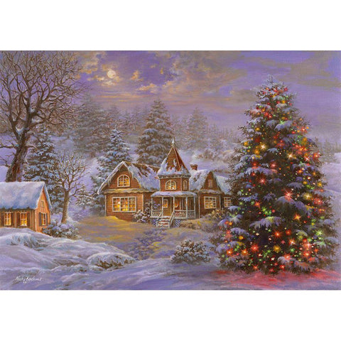 Happy Holidays White Modern Wood Framed Art Print by Boehme, Nicky