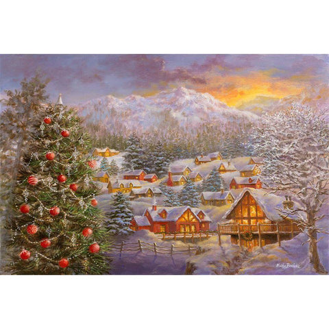 Seasons Greetings White Modern Wood Framed Art Print by Boehme, Nicky