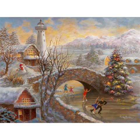 The Joyous Season White Modern Wood Framed Art Print by Boehme, Nicky