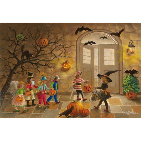 Halloween Fun Black Modern Wood Framed Art Print with Double Matting by Boehme, Nicky