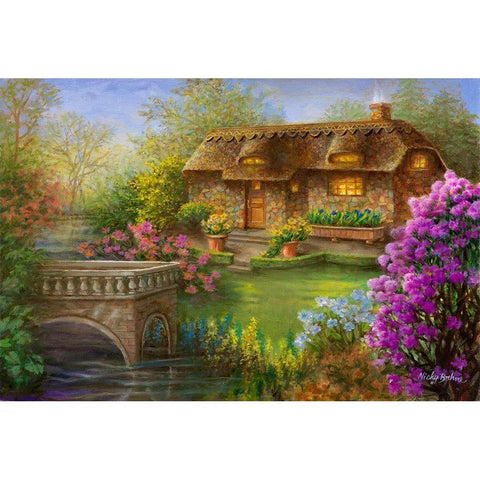 My Summer Hideaway Black Modern Wood Framed Art Print with Double Matting by Boehme, Nicky