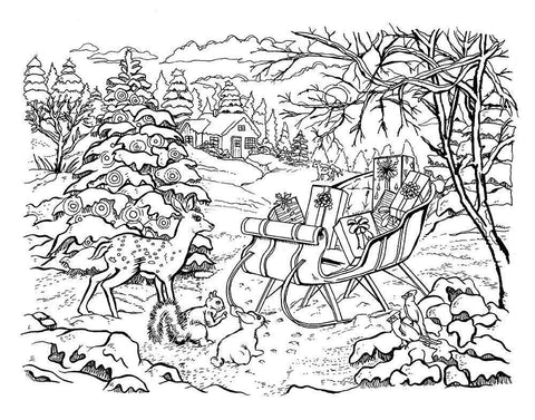 Holiday 2 White Modern Wood Framed Art Print with Double Matting by Boehme, Nicky