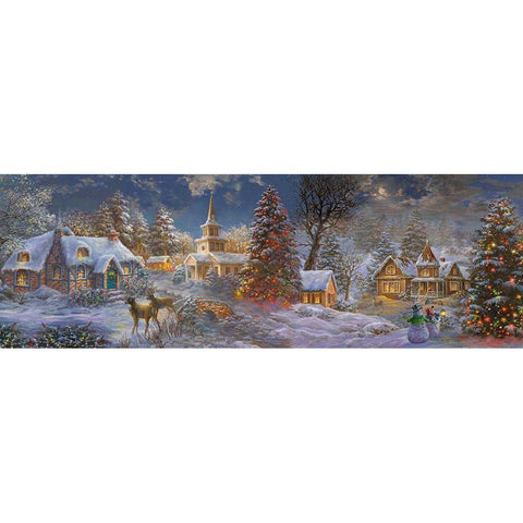 Stillness of Christmas Black Modern Wood Framed Art Print with Double Matting by Boehme, Nicky