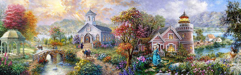 Sunday Morning in Spring White Modern Wood Framed Art Print with Double Matting by Boehme, Nicky