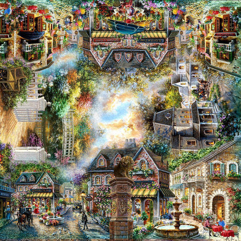 Taking it to the Streets Gold Ornate Wood Framed Art Print with Double Matting by Boehme, Nicky