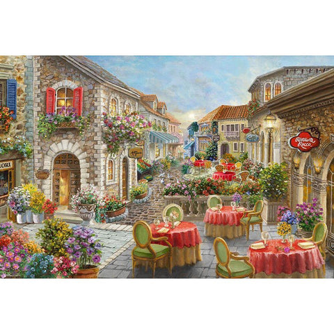 Fiori Caffes White Modern Wood Framed Art Print by Boehme, Nicky