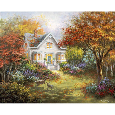 Autumn Overtures Black Modern Wood Framed Art Print with Double Matting by Boehme, Nicky