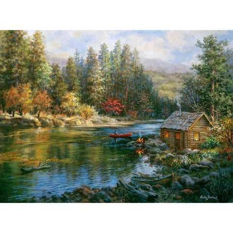 Campers Haven Gold Ornate Wood Framed Art Print with Double Matting by Boehme, Nicky