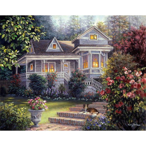 A Canine Sanctuary White Modern Wood Framed Art Print by Boehme, Nicky