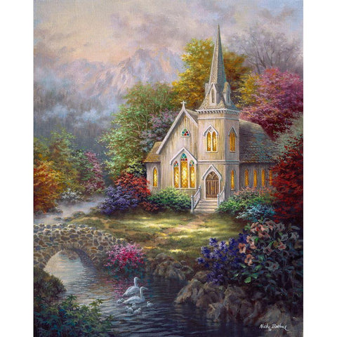 Serenity Black Modern Wood Framed Art Print by Boehme, Nicky