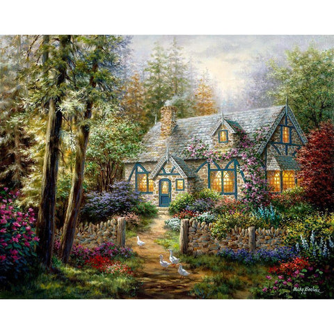 A Country Gem Black Modern Wood Framed Art Print by Boehme, Nicky