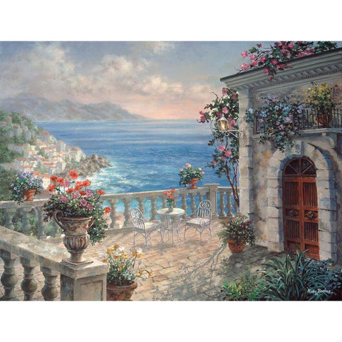 Mediterranean Elegance White Modern Wood Framed Art Print by Boehme, Nicky