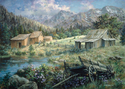 Country White Modern Wood Framed Art Print with Double Matting by Boehme, Nicky