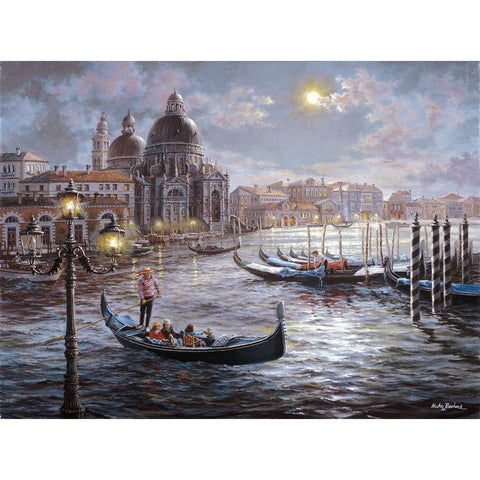 Grand Canal Venice Gold Ornate Wood Framed Art Print with Double Matting by Boehme, Nicky