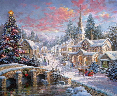 Heaven On Earth Black Ornate Wood Framed Art Print with Double Matting by Boehme, Nicky