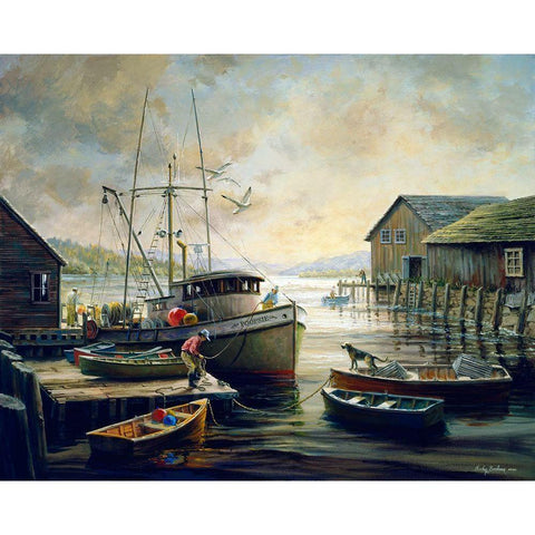 Anticipation Black Modern Wood Framed Art Print by Boehme, Nicky