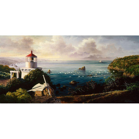 The Cove Guardian White Modern Wood Framed Art Print by Boehme, Nicky