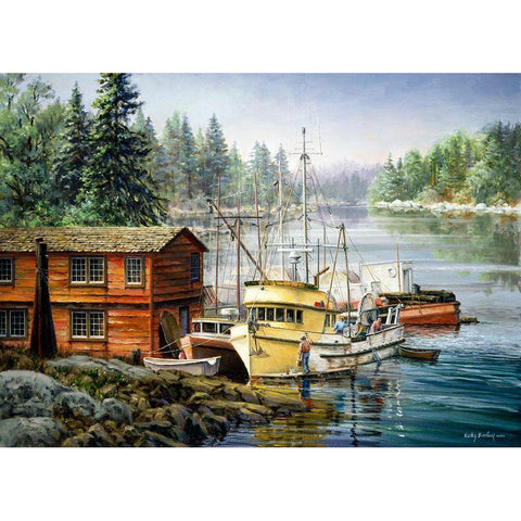 Spruced And Spry Black Modern Wood Framed Art Print with Double Matting by Boehme, Nicky