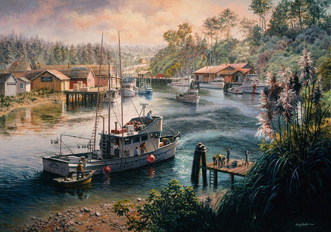 Deep Sea Readiness White Modern Wood Framed Art Print with Double Matting by Boehme, Nicky