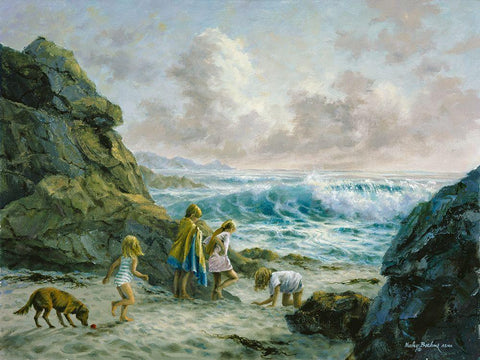 Once Upon A Time White Modern Wood Framed Art Print with Double Matting by Boehme, Nicky