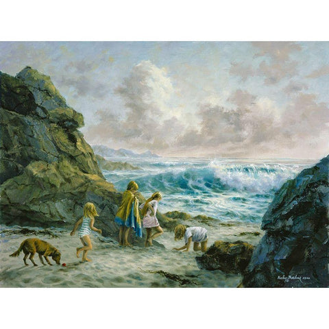 Once Upon A Time Black Modern Wood Framed Art Print by Boehme, Nicky