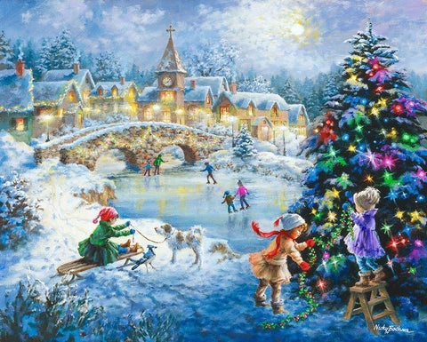 Joyful Celebration White Modern Wood Framed Art Print with Double Matting by Boehme, Nicky