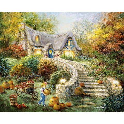 Country Harvest White Modern Wood Framed Art Print by Boehme, Nicky