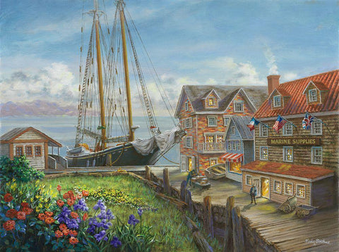 Marine Supplies White Modern Wood Framed Art Print with Double Matting by Boehme, Nicky