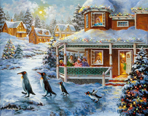 Hey!  Wait For Me Black Ornate Wood Framed Art Print with Double Matting by Boehme, Nicky