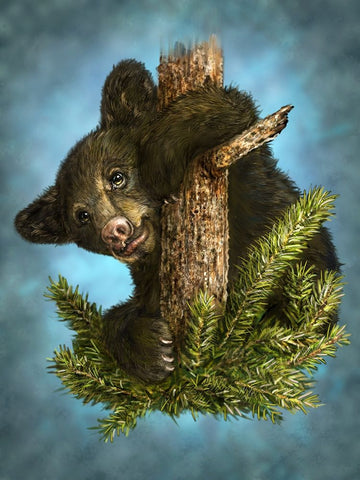 Baby Gruff White Modern Wood Framed Art Print with Double Matting by LaMontagne, Patrick