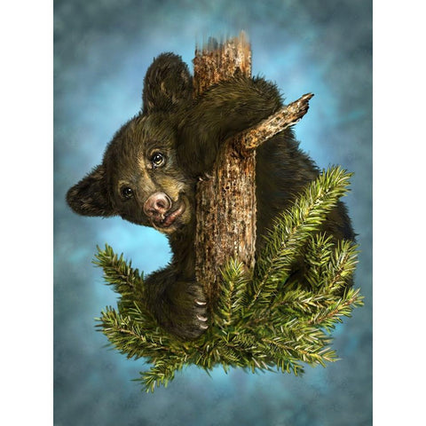 Baby Gruff Black Modern Wood Framed Art Print with Double Matting by LaMontagne, Patrick