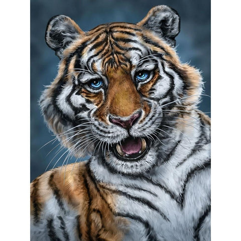 Amur Tiger Gold Ornate Wood Framed Art Print with Double Matting by LaMontagne, Patrick