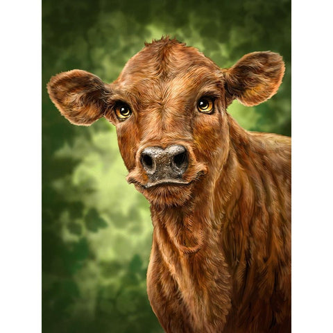 Clearwater Calf White Modern Wood Framed Art Print by LaMontagne, Patrick