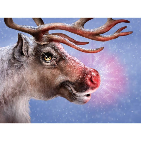 Rudolph White Modern Wood Framed Art Print by LaMontagne, Patrick