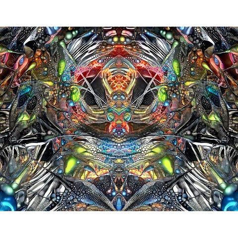 666 Gold Ornate Wood Framed Art Print with Double Matting by Gavidia, Pedro