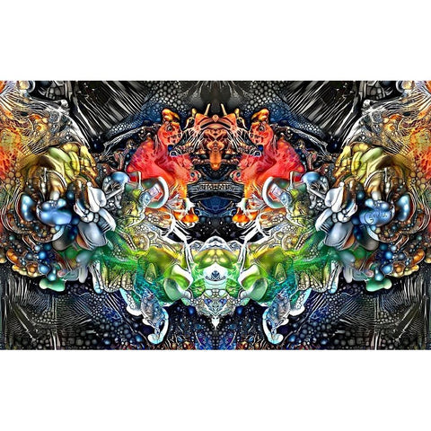 Amaravati Gate Black Modern Wood Framed Art Print with Double Matting by Gavidia, Pedro